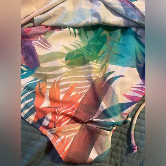 Cacique Swim Multicolor Tropical One Piece Swimsuit 18W Beach Vacation Resort - Picture 4 of 7